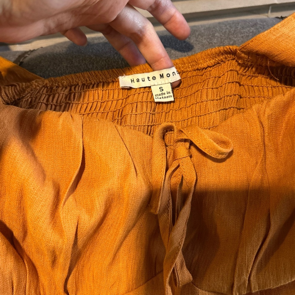Haute Monde Orange and Beige/light pink Puff Sleeve Blouses - Picture 9 of 13